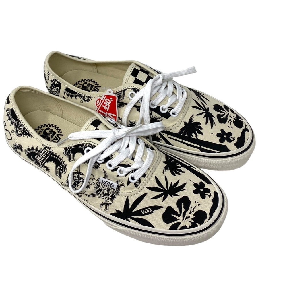VANS Authentic Shoe Skate Low Top Sneakers Casual Men's White Canvas ALSU01654 - Picture 2 of 9